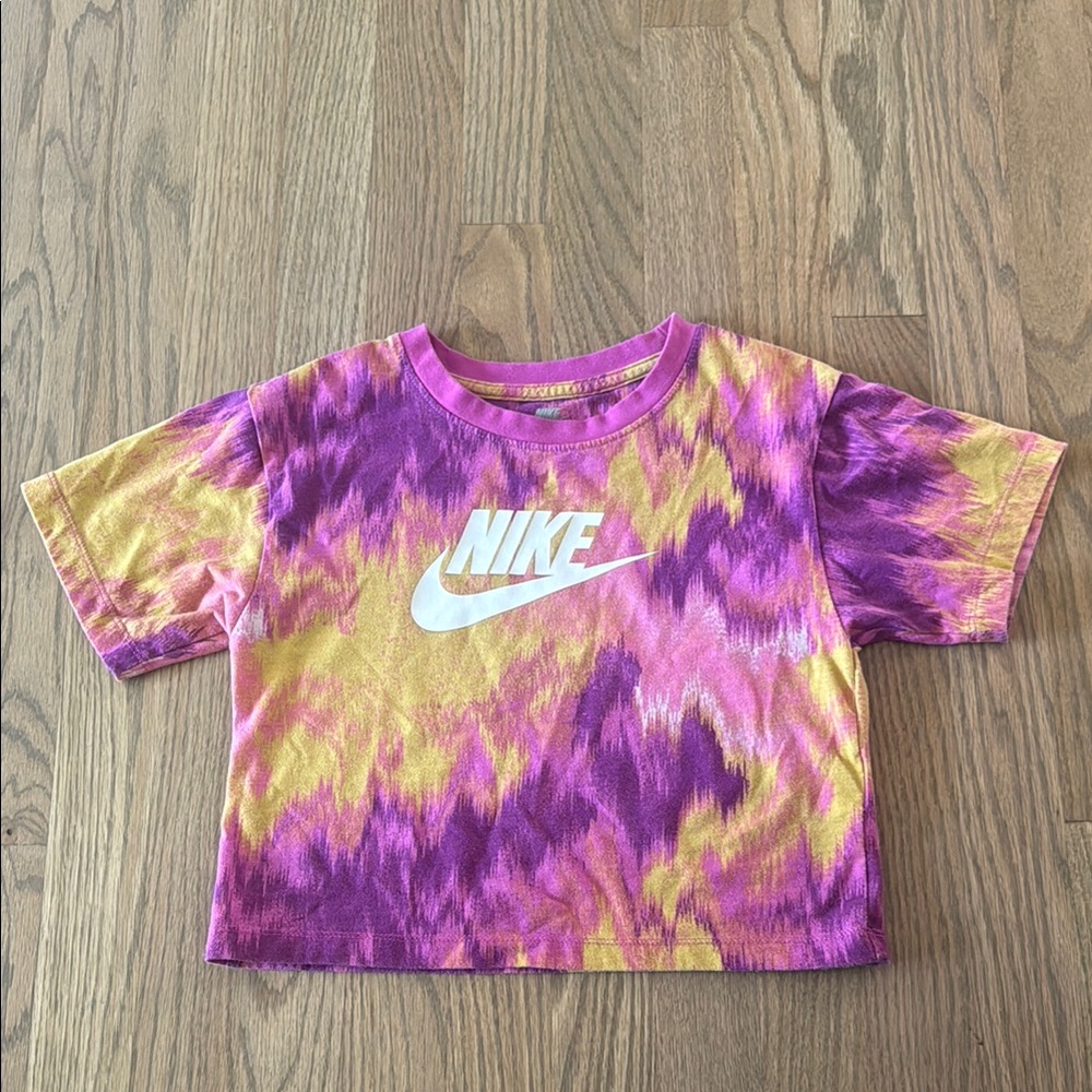 Nike Vibrant Purple Yellow Short Sleeve Tee